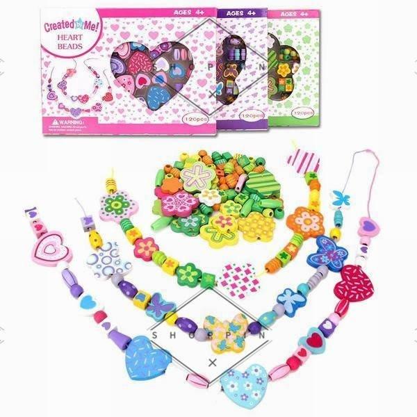アクセサリー キット ウッド ビーズ 知育 おもちゃ 想像力 幼児 玩具 木製 Pc31 Shoppin 通販 Yahoo ショッピング