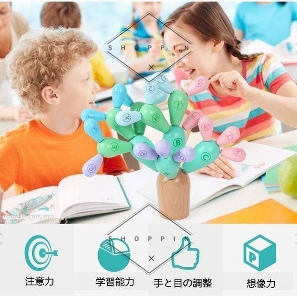 知育玩具 おもちゃ 6歳 3歳 4歳 5歳 誕生日プレゼント 木のおもちゃ 男の子 女の子 積み木 おうち時間 マカロン サボテン Pa24c Shoppin 通販 Yahoo ショッピング
