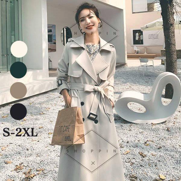 トレンチコート レディース 秋 春 冬 ロングコート Aライン ベルト付き オシャレ 着痩せ コート 21 韓国風 通勤 ロング Ol スプリング 代 30代 40代 50代 Pf8c Shoppin 通販 Yahoo ショッピング