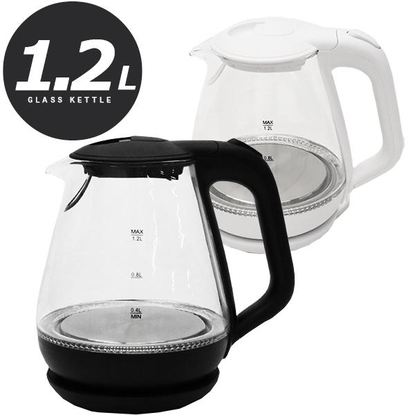 必要な時だけお湯を沸かすエコスタイル♪コーヒー・お茶や紅茶・インスタントスープ・カップ麺に！ガラス製で沸騰中はLEDが点灯！容量：1.2L本体サイズ：約幅170×高さ210×奥行203mm本体重量：約920gコード長さ：約75cm【仕様電源...