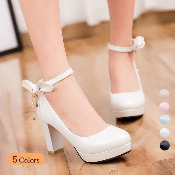 ハイヒール 結婚式 花嫁 パーティー シューズ 春 靴 太いヒール 発表会 演奏会 演出 パンプス ブラック Buyee Buyee 提供一站 式最全面最專業現地yahoo Japan拍賣代bid代拍代購服務 Bot Online