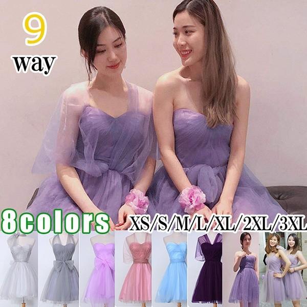 9way 花嫁 ブライズメイドドレス ショート丈ドレス 花嫁の介添えドレス 膝丈ドレス 締め上げタイプドレス ブライズメイド服 結婚式 パーティー 演奏会 発表会 Da1h2 ポルテショップ 通販 Yahoo ショッピング