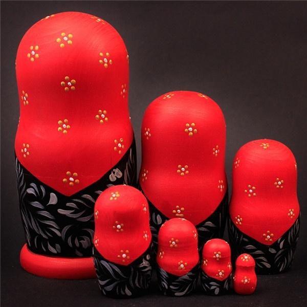 7個組セット ロシア 民芸 お土産 伝統 工芸品 手作り品 マトリョーシカ