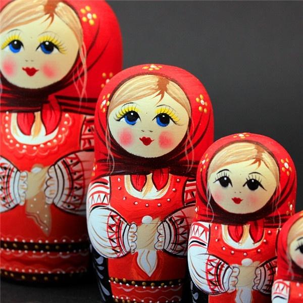 ロシア製品★ハンドメイド 民芸品 置物 インディアン マトリョーシカ 人形 ロシア製品☆ハンドメイド 民芸品 置物 インディアン