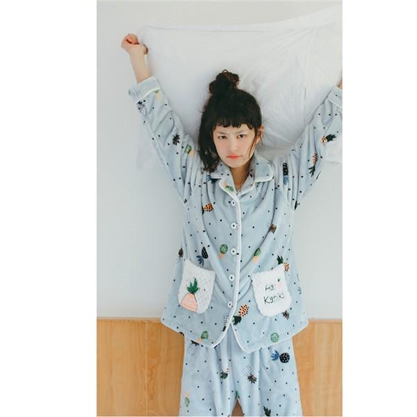 パジャマ レディース パジャマ 長袖 パジャマ 前開き 秋 冬 パイナップル柄 パジャマ 部屋着 レディース ルームウェア 寝巻き 女性 裏起毛 ナイトウェア Buyee Buyee 日本の通販商品 オークションの代理入札 代理購入