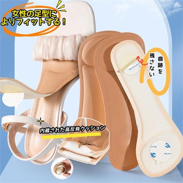 短納期 サンダル用中敷  レディース 多機能 インソール クッション 吸汗性 滑り止め 痛みを和らげる ハイヒールインソール 柔らかい 前すべり シンプル 夏