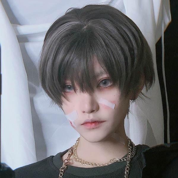 ウィッグ 短髪 かつら フルウィッグ コスプレ 男装 コスチューム 文化