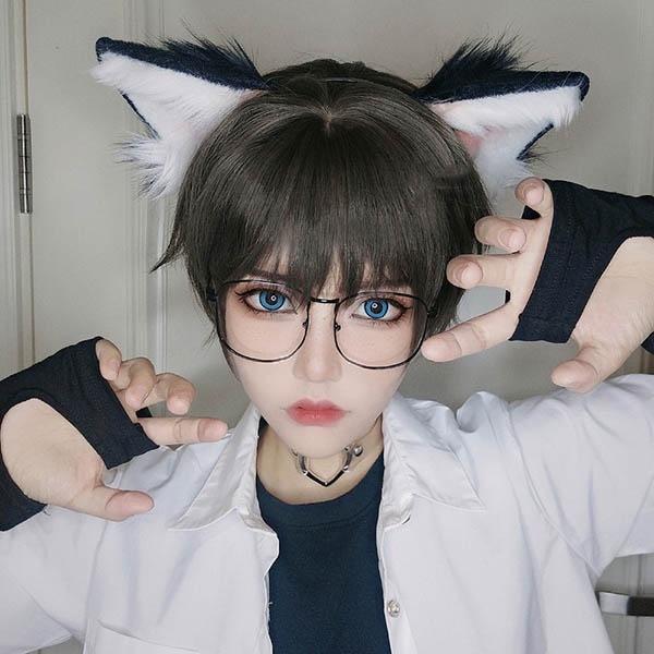 ウィッグ 短髪 かつら フルウィッグ コスプレ 男装 コスチューム 文化