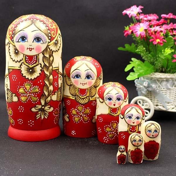 マトリョーシカ ロシア 人形 民芸品 土産物 手作り人形 手描き