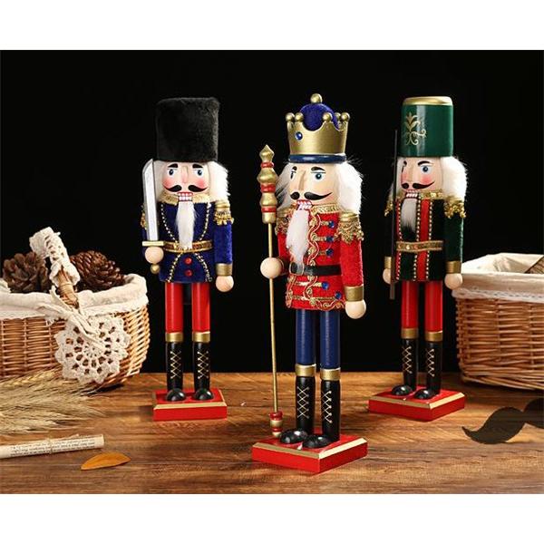 くるみ割り人形 木工品 置物 装飾 兵士 王様人形 ラッキー 人形 贈り物
