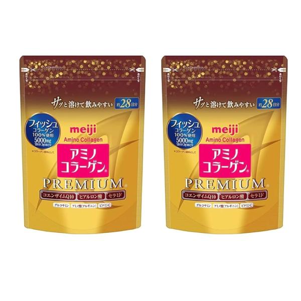 明治アミノコラーゲンプレミアム詰替 粉末 196G【2個セット】