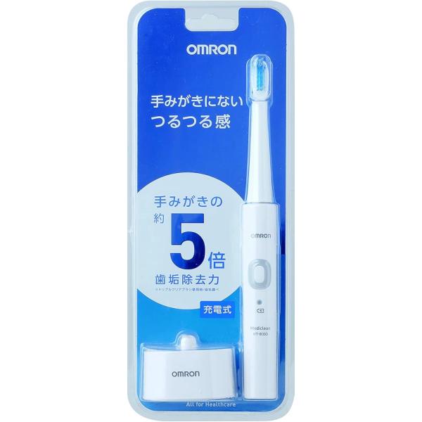 他サイト： オムロン 電動歯ブラシ HT-B303-W ホワイト 充電式の商品画像