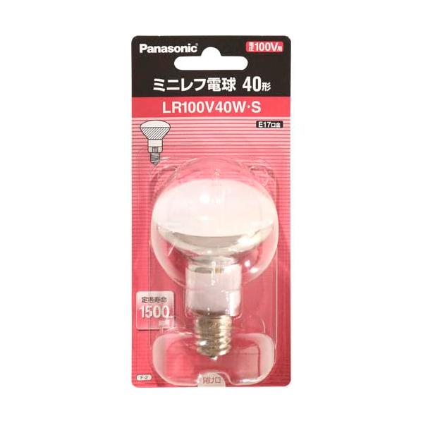 パナソニック ミニレフ電球 ホワイト E17口金 50ミリ径 40形 LR100V40WS