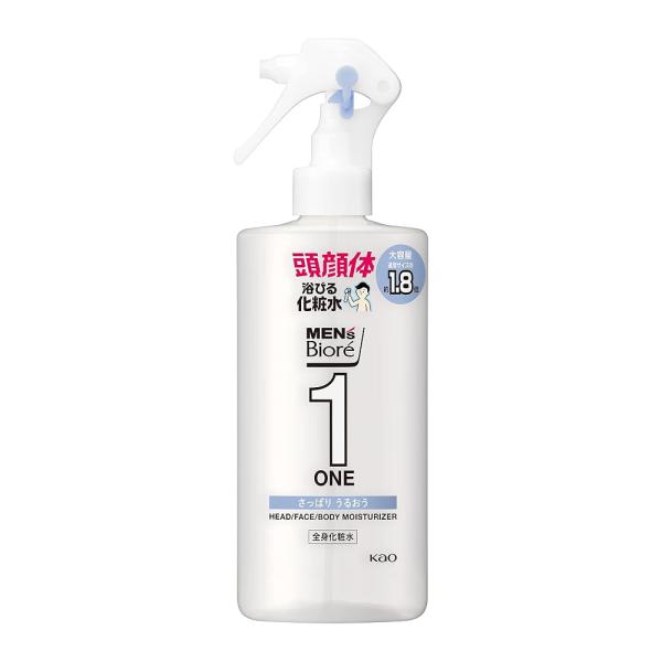 メンズビオレ ワン (ONE) 全身化粧水 スプレー さっぱりうるおうタイプ 大容量 本体 280ml 《 頭 ・ 顔 ・ 体 に使える 全身用化粧水 》