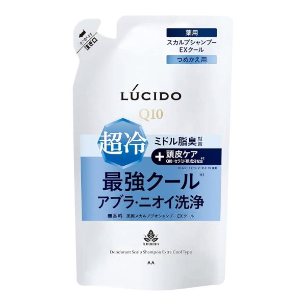 LUCIDO(ルシード) 医薬部外品 薬用スカルプデオシャンプー EXクールタイプ メンズ シャンプー スカルプケア つめかえ用 380ml