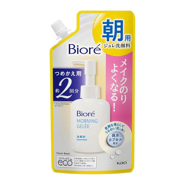 Biore ビオレ 朝用ジュレ洗顔料 つめかえ用 2回分 アクアフローラルの香り 160ml
