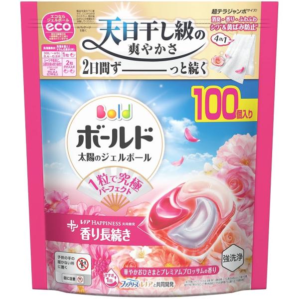 ボールド ジェルボール 柔軟剤入り 大容量 100個 プレミアムブロッサムの香り 洗濯洗剤 詰め替え