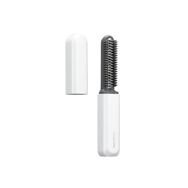 コイズミ ヘアアイロン コードレス 前髪アイロン USB充電式 持ち運び コンパクト キャップ付 ホワイト KHR-6420/W