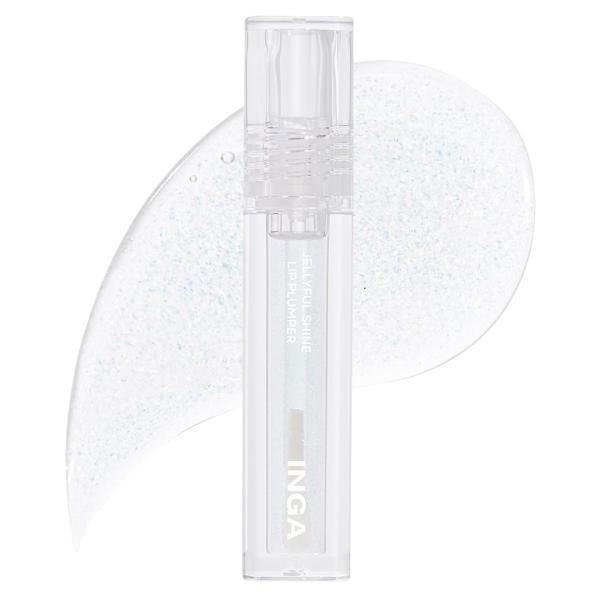 【透明“星のきらめき”ソーダスパークル】INGAのゼリーシャインリッププランパー「ソーダスパークル」は、パール入りの透明感と“星のかけら”のような輝きを持つ煌めきリップ。ぷるぷるのゼリー質感で保湿力を高めつつ、他のリップやティントとのレイヤ...