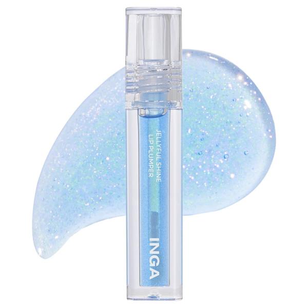 【ぷるぷるゼリーで魅せるツヤ感リップ】INGAの「ゼリーシャインリッププランパー」は、ゼリーのようなぷるぷる質感でうるおい＆ボリューム感を演出。“ブルーヘーゼル”カラーは、ヘーゼルブラウンにパールの繊細な輝きをプラスし、肌なじみが良くデイリ...