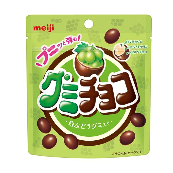 白ぶどうグミと２層のチョコの組合せがおいしい小粒グミチョコ