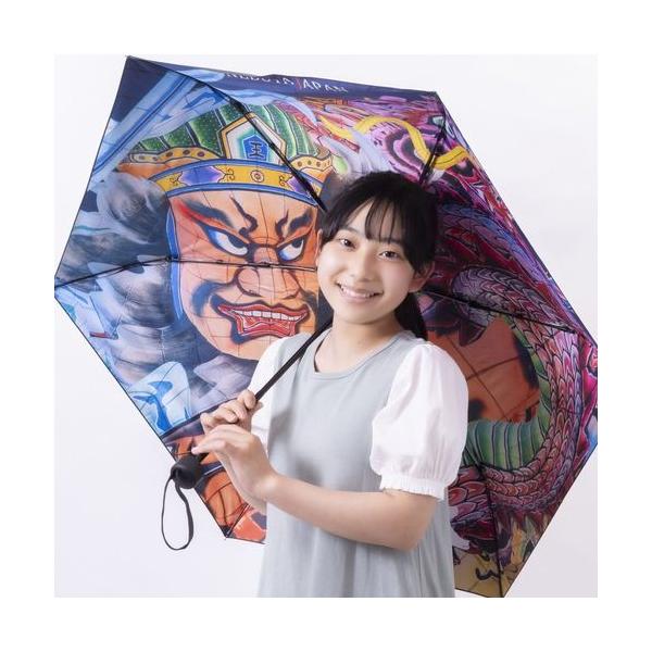 ねぶた 折りたたみ傘 日傘 雨傘 晴雨兼用 遮光 UVカット 龍王（りゅうおう）ねぶた祭り ねぷた祭り あおもり お土産