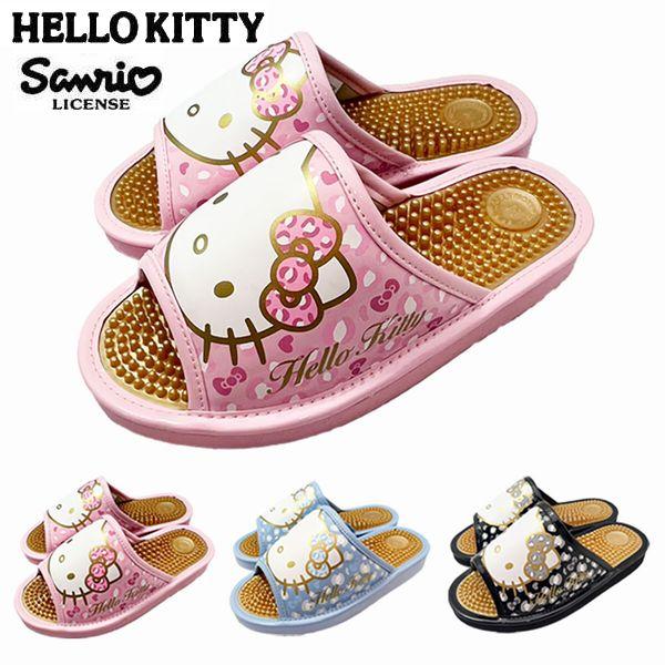 ＊1~3日で発送予定です。サンリオ ハローキティ 健康サンダル素材：甲 合成レザー(PVC)　　   底 合成底サイズ：M（23〜23.5cm）　　　　L（24〜24.5cm）　　　　2L（25〜25.5cm）生産：中国製