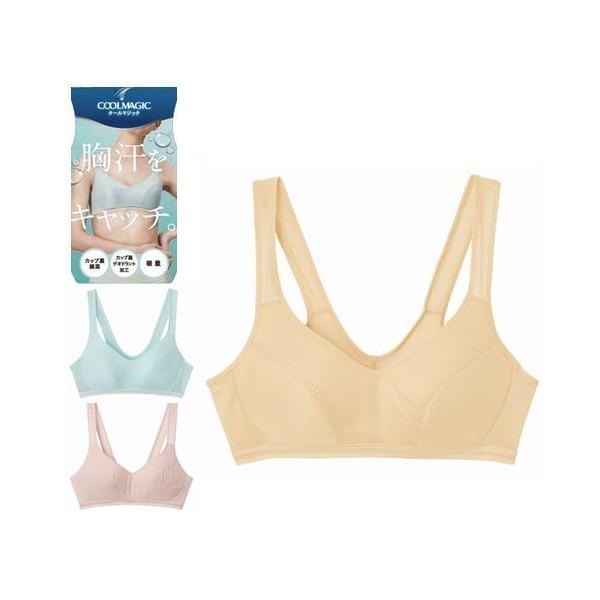 グンゼ ブラ 胸汗をキャッチ ブラジャー MB3355 カップ肌側綿混 ノンワイヤーブラ インナー クールマジック 春夏素材