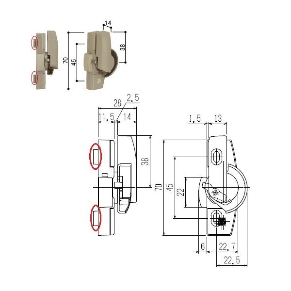 YKK-AP@ށ@NZgJo[Lsb`45@yHH5K13113z
