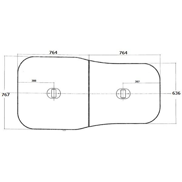 TOTO風呂蓋 780mm✖️1320mm(2枚で1セット) TOTO風呂蓋 780mm
