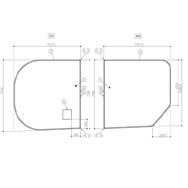 TOTO 風呂ふた 1600ラウンド断熱風呂蓋R 【AFKKS80045RSAA21W】 : 建材