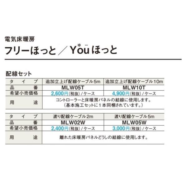 Panasonic（パナソニック） 床暖房フリーほっと・Youほっと 配線セット