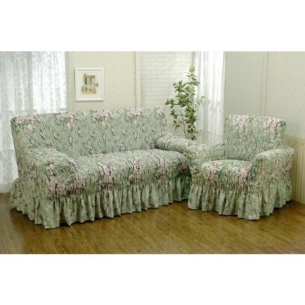 イタリア製シャーリングソファカバー FIORELLA ３人掛用 p-61454-2 :p ...