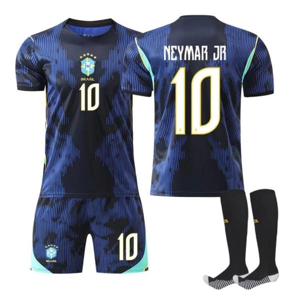 26-27 ブラジル代表 ホーム サッカーユニフォーム 10番 ネイマール 7番 ヴィニシウス 上下セット ソックス付き サッカーウェア キッズ 大人用