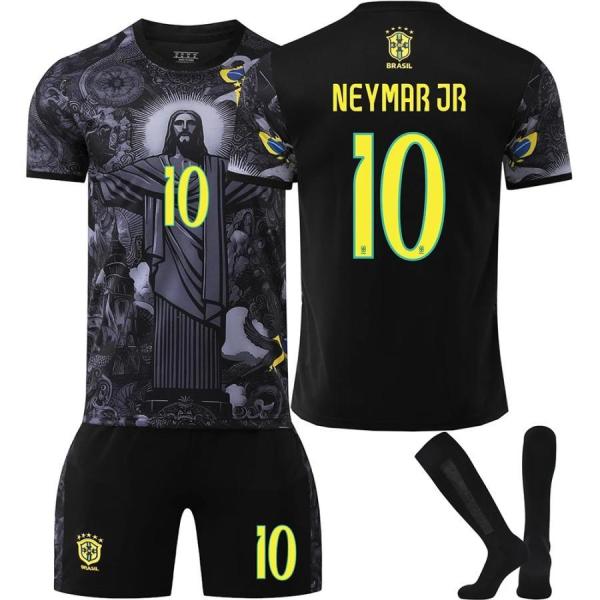 25-26シーズン ブラジル代表 記念モデル サッカーユニフォームセット 10番 ネイマール 7番 ヴィニシウス 半袖 ユニフォーム パンツ ソックス キッズ 大人用