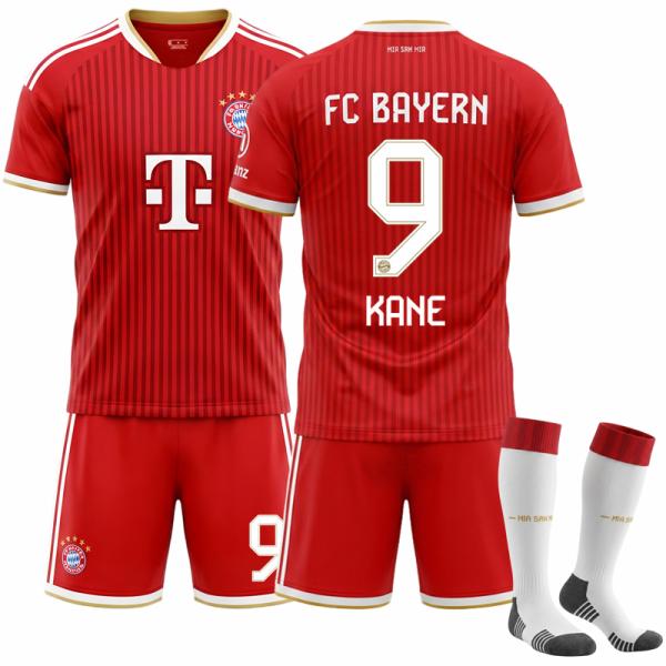 26-27 バイエルン・ミュンヘン ホーム サッカーユニフォーム 6番 キミッヒ 9番 ケイン 17番 オリーセ サッカーウェア キッズ 大人用 半袖 上下セット