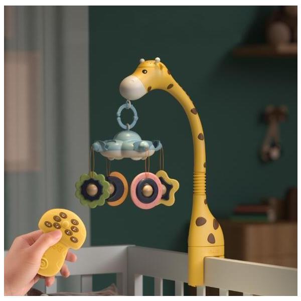 ベッドメリー オルゴール 赤ちゃん メリー キリン ベッドベルのおもちゃ ベビー 可愛い動物玩具 子供用寝具 ベッド飾り プロジェクター 出産祝い