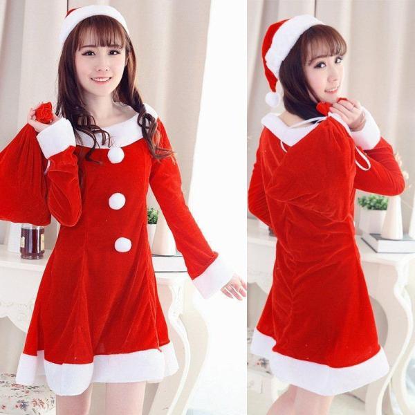 クリスマス 衣装 レディース コスプレ 大人用 仮装 忘年会 ワンピース おし コスチューム 可愛 プレゼン