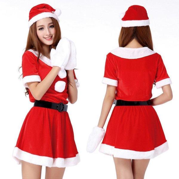 クリスマス 衣装 レディース コスプレ 大人用 仮装 忘年会 ワンピース おし コスチューム 可愛 プレゼン