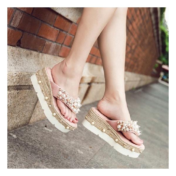 大粒パールがギッシリ 厚底サンダル レディースサンダル 夏 トングサンダル 可愛い リゾート デート 人気 売れ筋 Buyee Buyee Jasa Perwakilan Pembelian Barang Online Di Jepang