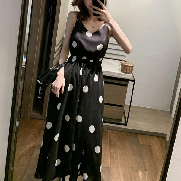 キャミワンピース ポルカドット バックリボン ロングワンピース ノースリーブ レディース ウエストゴム ギャザースカート 夏 人気 リゾート デート Buyee Buyee Japanese Proxy Service Buy From Japan Bot Online