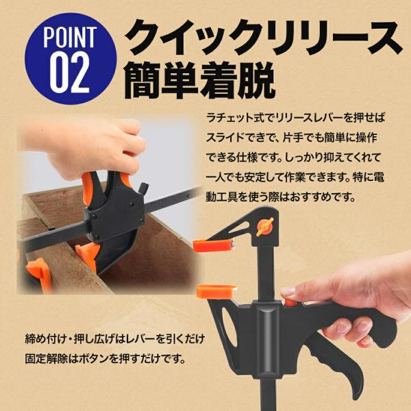 �y0-250mm2�g�zShopXJ �N�����v F�N�����v ���`�F�b�g�o�[�N�����v �N�C�b�N�o�[�N�����v F�^ 2WAY �؍H �ڒ� �Œ�p DIY�H�� 2�Z�b�g ���i�摜2