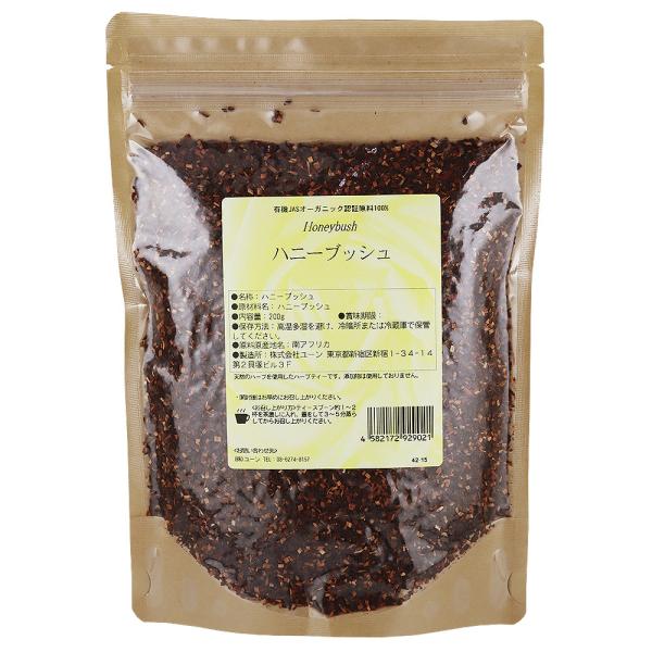 ルイボスティーと同じ南アフリカが原産の植物で、蜂蜜のような甘い風味が特徴です。ノンカフェインなので、妊婦さんやお子様にも安心のティーです。ほんのりと甘い風味でルイボスティーとブレンドするととても良く合います。