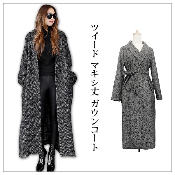 ABITOKYO｜ウエストマークケープデザインツイードロングコート