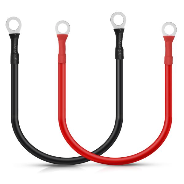 LVYUAN 0.5m 25sq バッテリーケーブル 25SQ(0.5m 赤黒セット) 圧着端子10mm インバータ 電気機器用ビニル絶縁電線 耐用年数：> 25年【高品質の純銅製ケーブル】ケーブル25平方ミリメートルは、高品質の銅線...