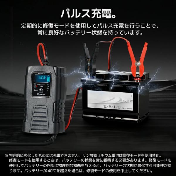 LVYUAN �S���� �o�C�N�o�b�e���[�[�d�� 2AH�Ή��\ ���~�d�r�Ή� �p���X�[�d ��i�d��2A  6V/12V�Ή� ���o�b�e���[�Ή��\ �E���[�d ���i�摜2