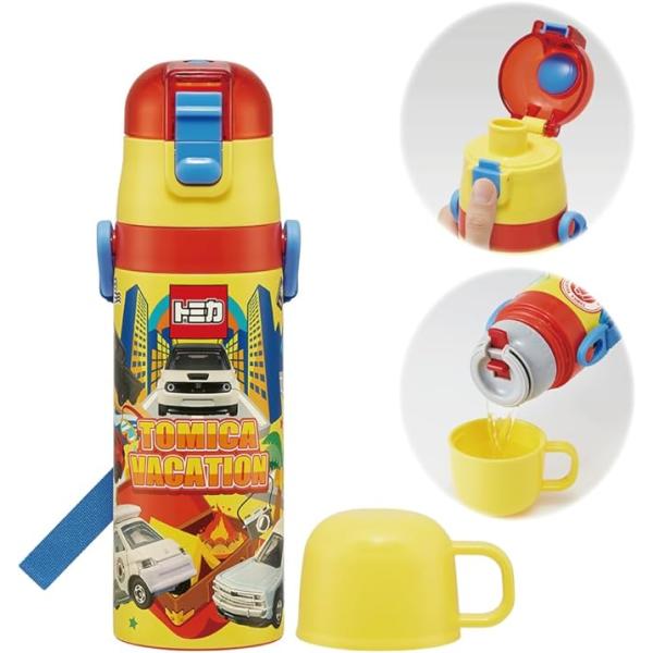 2種類ある飲み口を付け替えて、直接口を付けて飲めるダイレクト飲みタイプと、温かい飲み物もOKのコップ飲みタイプで使い分け！そのまま飲めるダイレクトキャップユニットには誤作動による開閉を防ぐロック機能付き。氷が入れやすいワイド口径。ネームプレ...