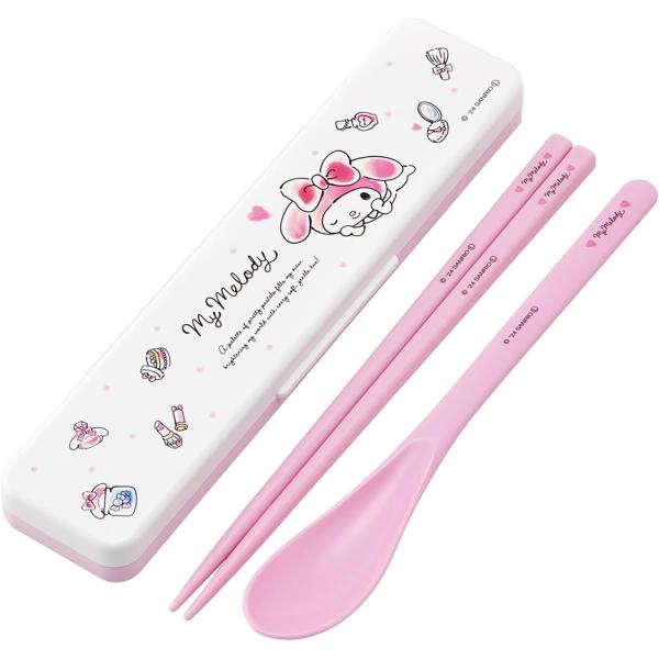箸 スプーン セット 弁当 サンリオ マイメロ 18cm 食洗機 保育園 入園準備 幼稚園 コンビセット CCS3SAAG-A スケーター Skater お花見 新生活