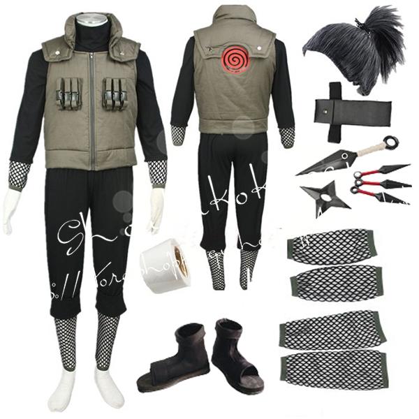 NARUTO ナルト　幼少期　コスプレ　ウィッグ　衣装　フルセット 疾風伝 子供用 大人用 ナルト NARUTO 風 奈良シカマル 3代疾風伝 コスプレ衣装