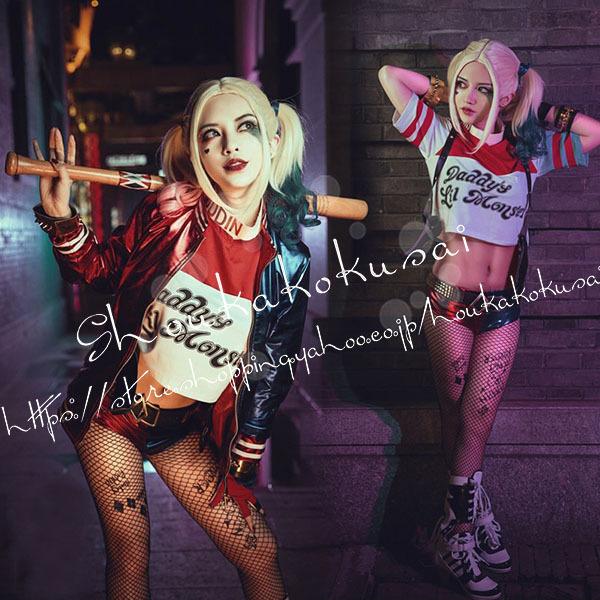 コスプレスーサイド スクワッド Suicide Squad風ハーレイ クイン Harleen Quinzel衣装ウィッグcos靴 Cosplay 変装 仮装 撮影 祭り Hlzxaa01 昌華国際yahoo 店 通販 Yahoo ショッピング